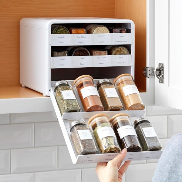 YouCopia SpiceStack Adjustable Spice Rack Organizer, Pull-Down 24-Bottle Seasonings and Spices Holder for Kitchen Cabinet and Pantry Organization with 104 Included Labels - Image 8